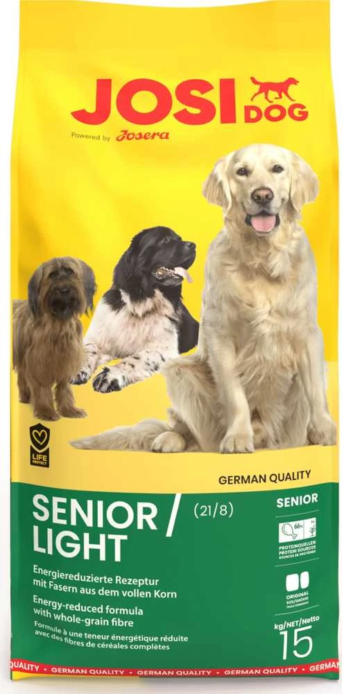 Josera JosiDog Senior Light sausas pašaras vyresnio amžiaus šunims, 15 kg