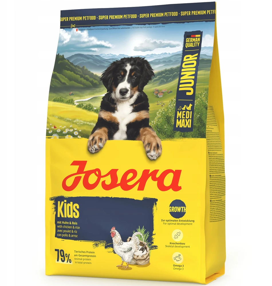 Šunų maistas - JOSERA Kids Medium/Max vištiena Sausas Šunų Maistas 3kg