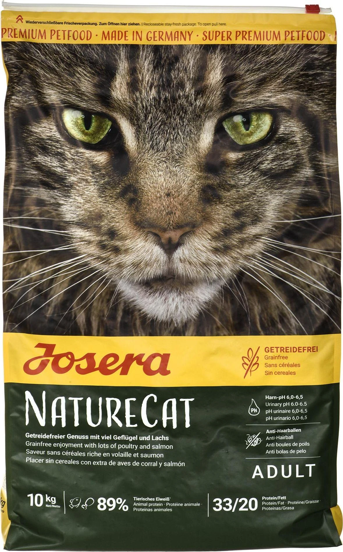 Josera Naturecat sausas begrūdis maistas suaugusioms jautrioms maistui katėms 10kg