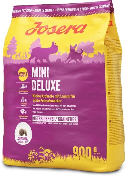 Josera Mini ėriena begrūdis sausas pašaras mažų veislių šunims su ėriena, 900 g