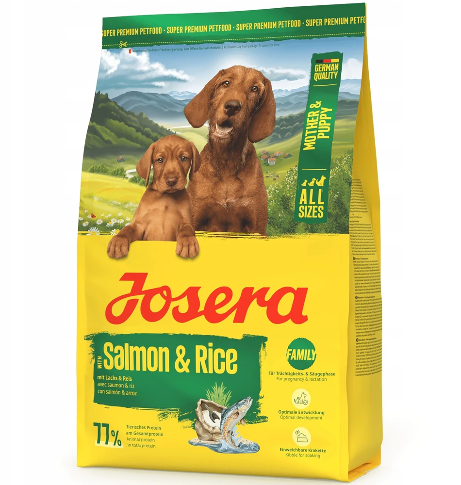 Šunų maistas - JOSERA Mother & Puppy lašiša ir ryžiai 3kg