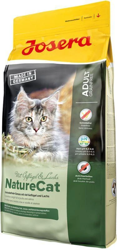 Josera Naturecat sausas begrūdis maistas suaugusioms jautrioms maistui katėms 2kg
