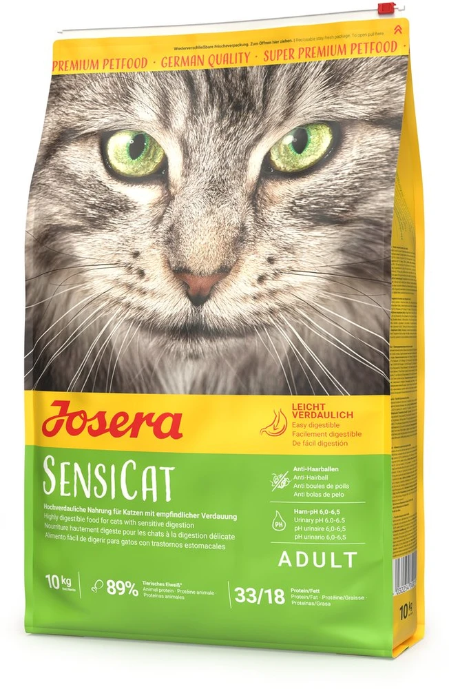 Josera SensiCat sausas maistas suaugusioms turinčioms jautrų skrandį katėms 10kg