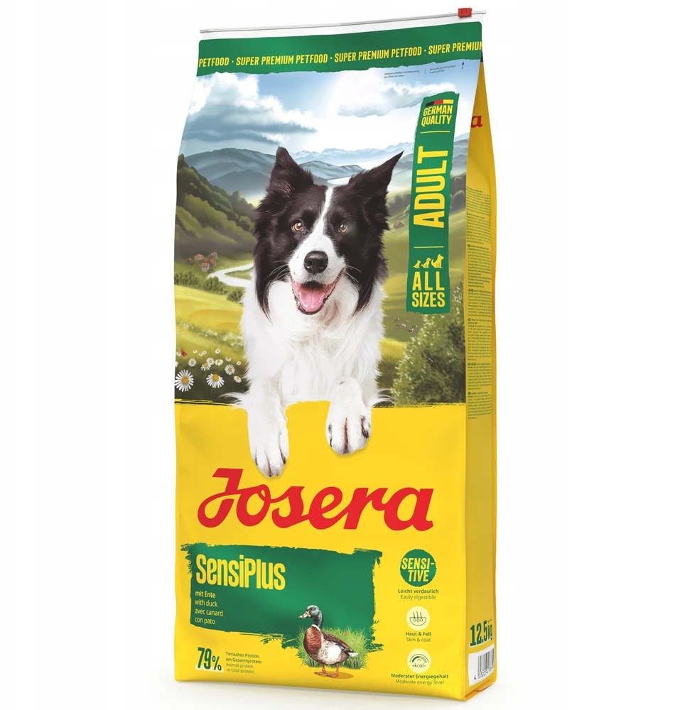Šunų maistas - JOSERA Adult SensiPlus 3kg, 24% baltymų, be glitimo