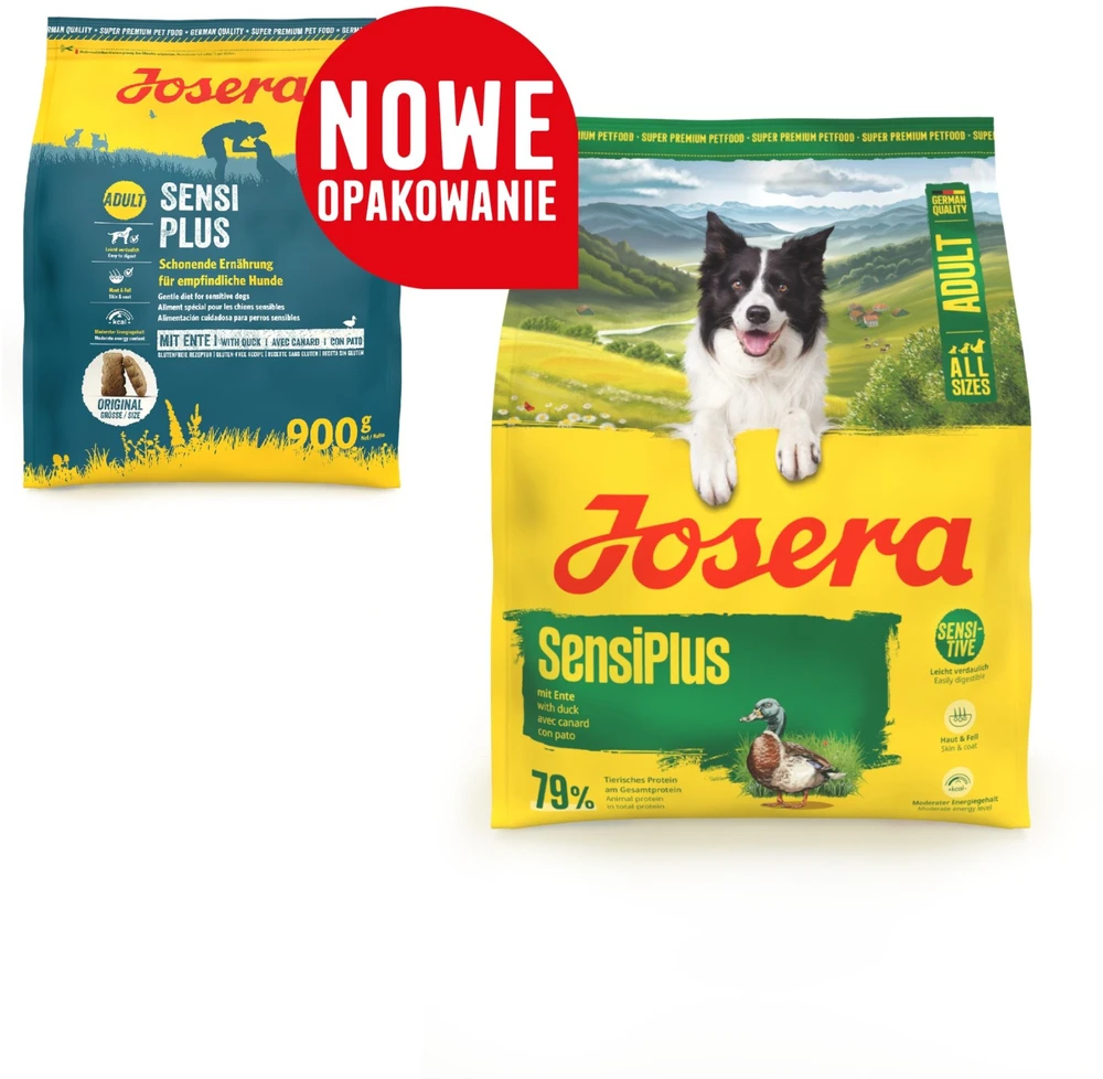Šunų maistas - JOSERA Adult SensiPlus 3kg, 24% baltymų, be glitimo