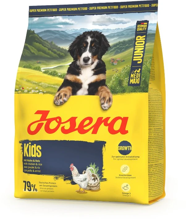 Josera Kids sausas pašaras jauniems šunims su paukštiena, 900 g