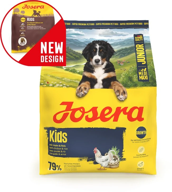 Josera Kids sausas pašaras jauniems šunims su paukštiena, 900 g