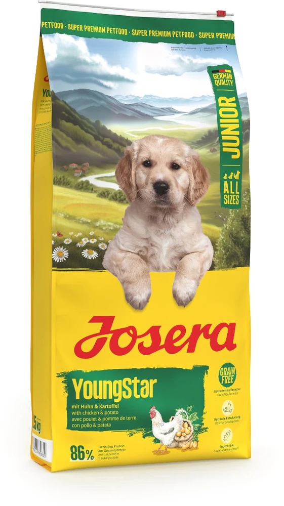 Šunų Maistas - JOSERA YoungStar 12.5kg Be Grūdų Sausas Maistas 25% Baltymų 13% Riebalų