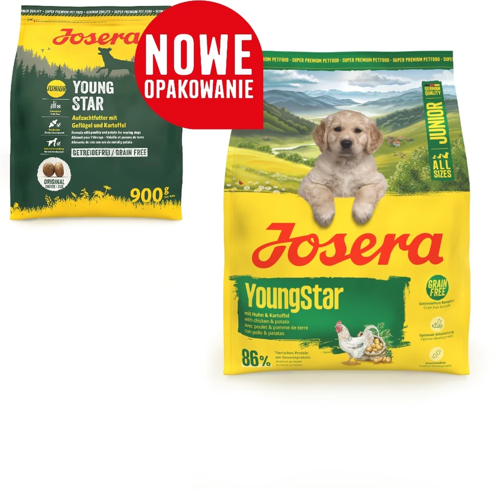 Šunų Maistas - JOSERA YoungStar 12.5kg Be Grūdų Sausas Maistas 25% Baltymų 13% Riebalų