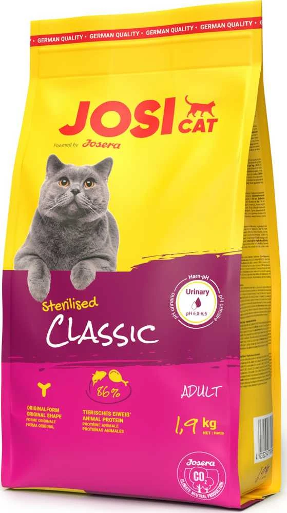 JosiCat Sterilised Classic sausas pašaras sterilizuotoms katėms, 1,9kg