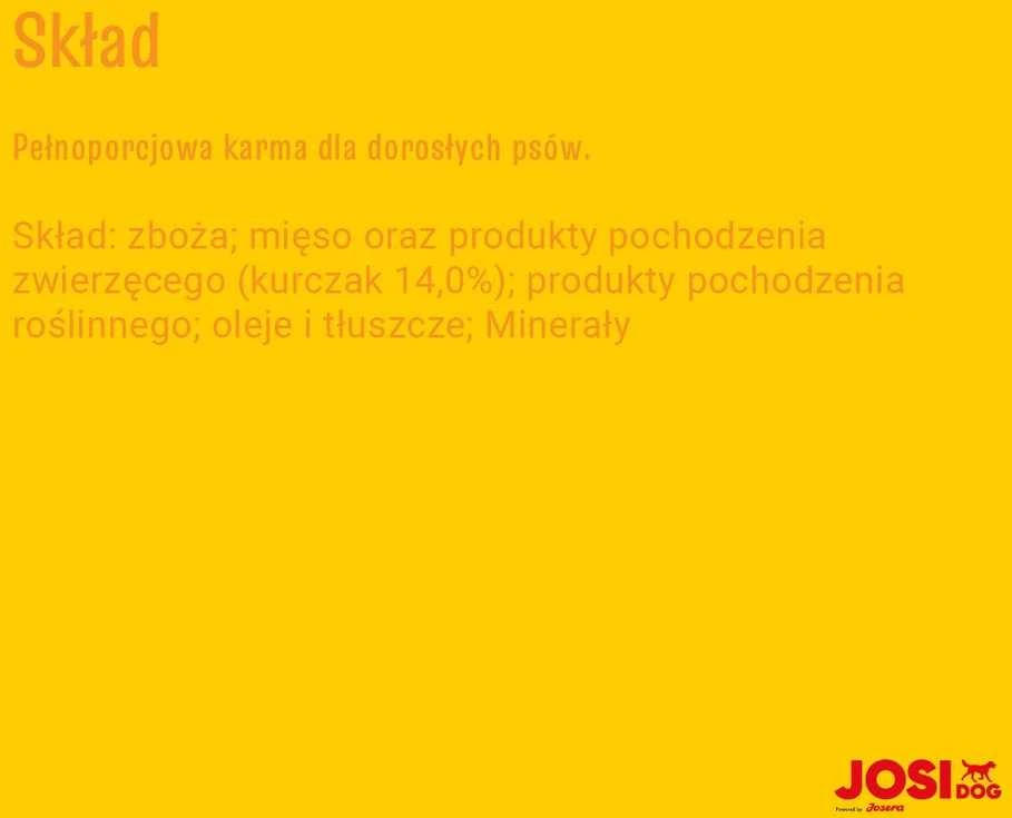 JosiDog Economy kasdieninis sausas maistas suaugusiems šunims 15kg
