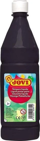 Tempera buteliuke JOVI 1000 ml, juoda sp.