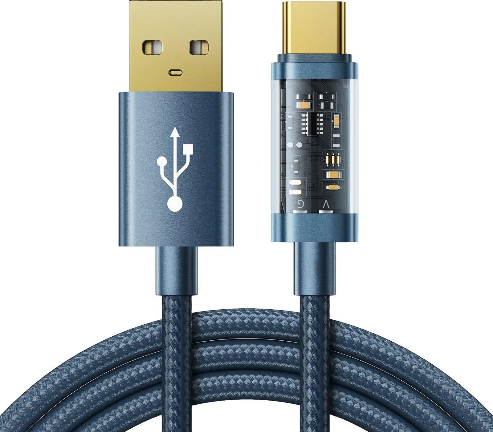 Laidas prie USB-A / Superpass / Type-C / 3A / 1.2 m Joyroom S-UC027A12 (mėlynas)