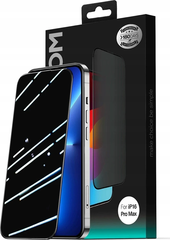 Joyroom JR-MLG0282 2.5D Dustproof Privacy ekrano apsauga su juodu rėmeliu Apple iPhone 15 Plus/16 Plus