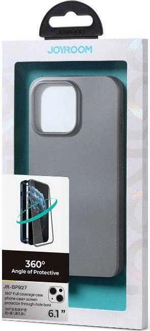 Joyroom 360 priekinis ir galinis dangtelis telefonui Apple iPhone 13 + apsauginis ekrano stiklas pilkas (JR-BP927 tranish)
