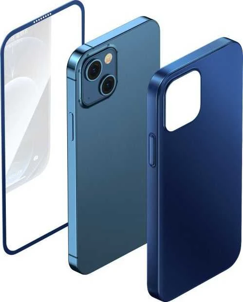 Joyroom 360 priekinis ir galinis dangtelis telefonui Apple iPhone 13 Pro Max + apsauginis ekrano stiklas pilkas (JR-BP928 tranish)