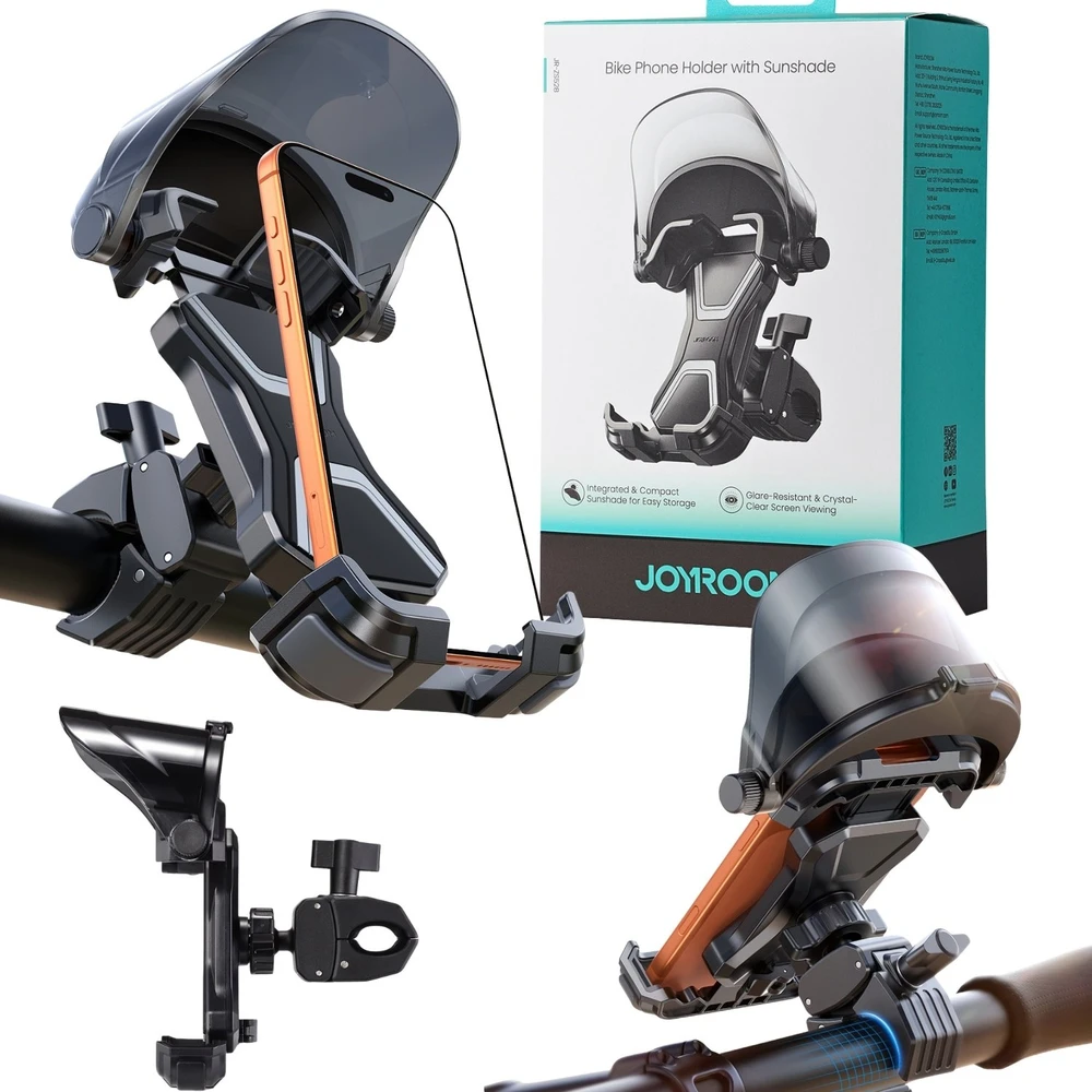 Joyroom JR-ZS528 dviračio laikiklis su saulės skydeliu - Juodas
