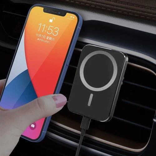 Joyroom JR-ZS502 MagSafe Compatible automobilinis laikiklis with Wireless Charger skirtas Air Vent/Dashboard – juodos spalvos