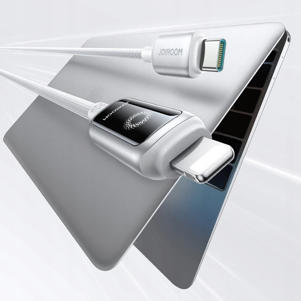 Kabelis Joyroom S-A55 StarFlight 30W USB-C – Lightning 1,2m – baltos spalvos