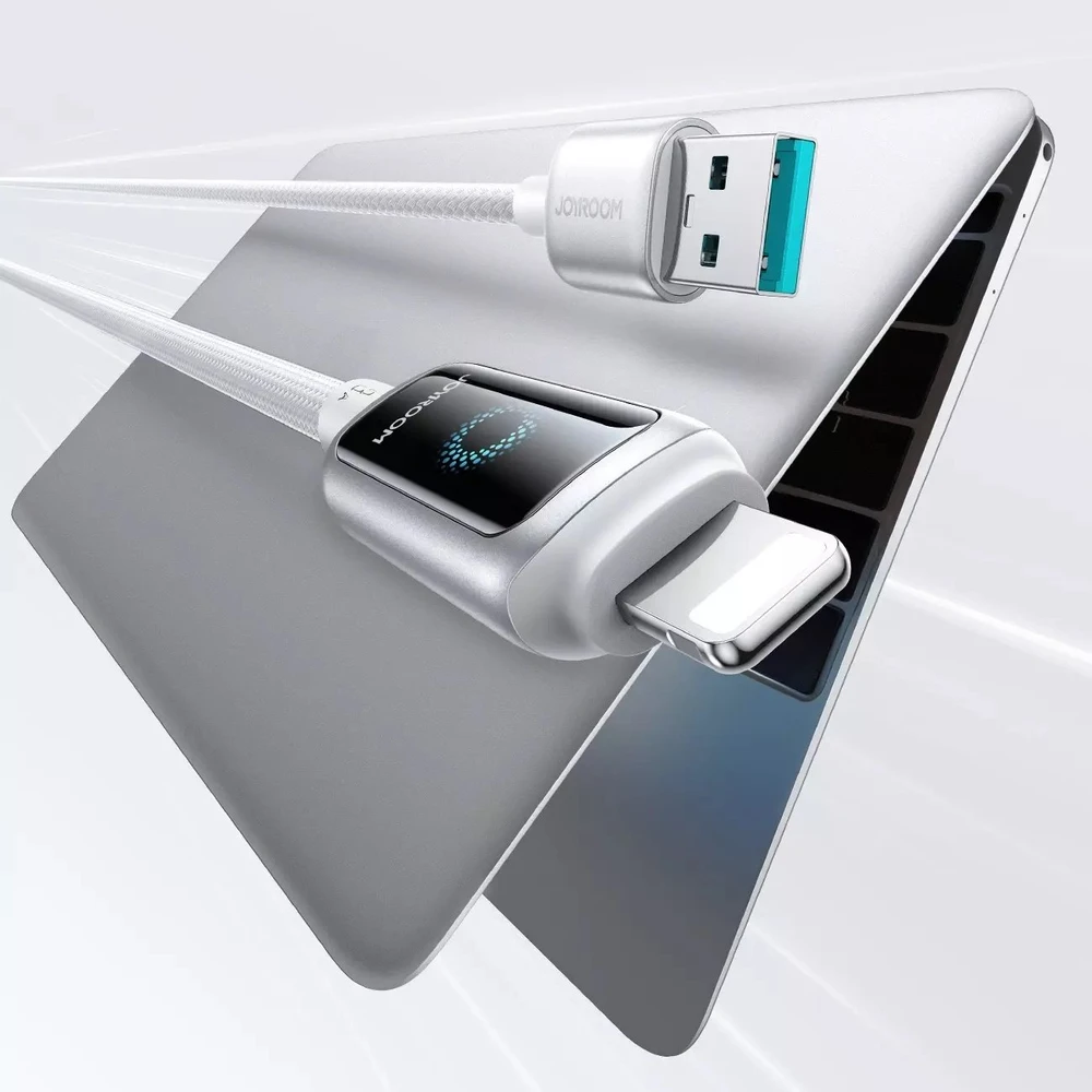 Kabelis Joyroom S-A55 StarFlight 3A USB-A – Lightning 1,2m – baltos spalvos