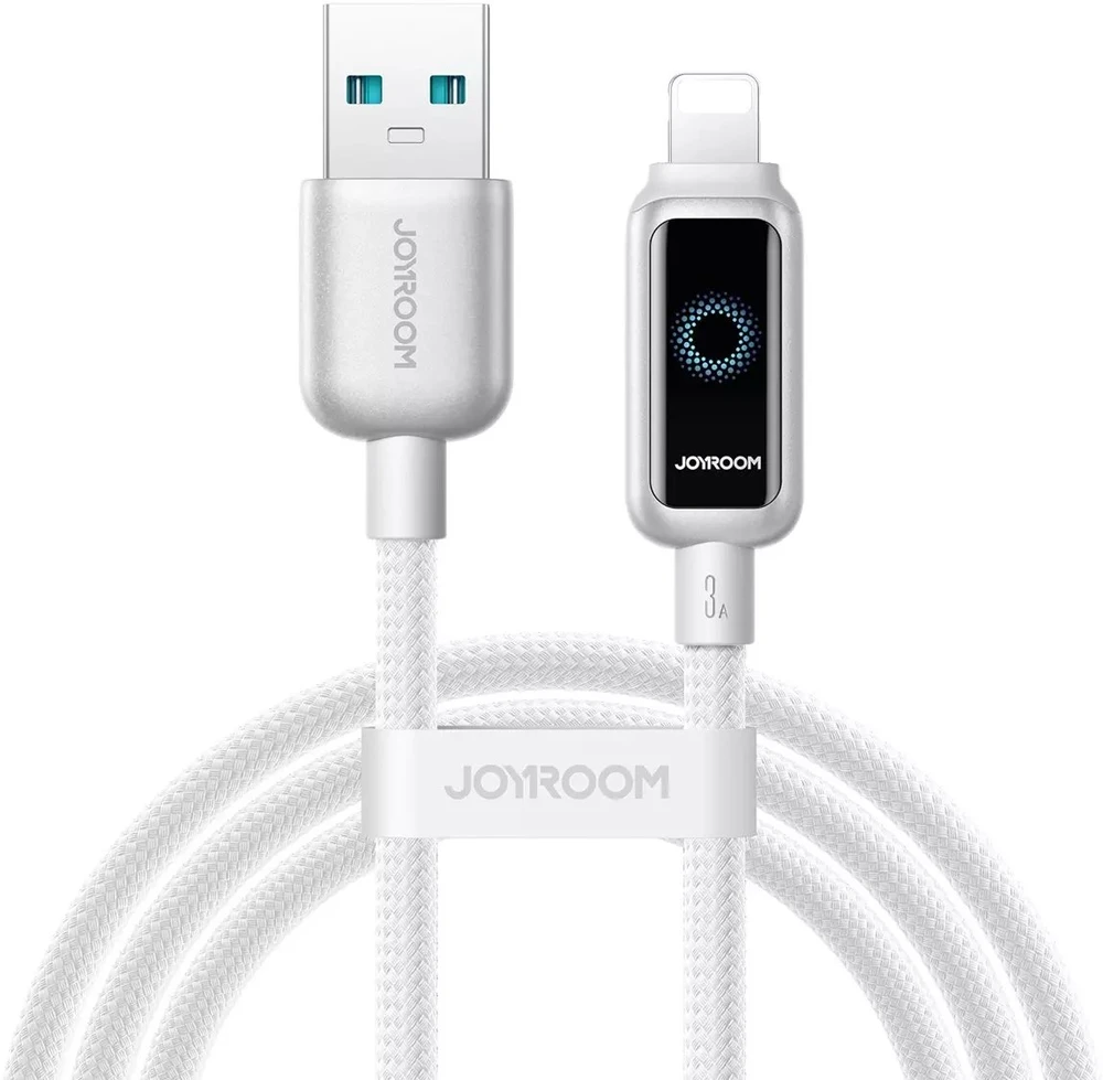 Kabelis Joyroom S-A55 StarFlight 3A USB-A – Lightning 1,2m – baltos spalvos