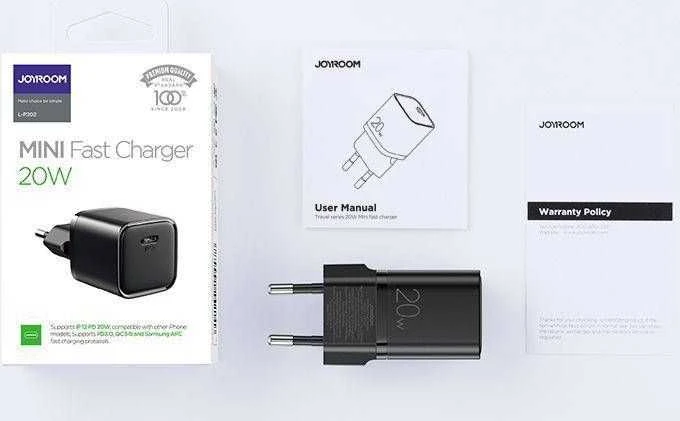 Įkroviklis Joyroom (L-P202) Type-C 3A (20W) juodas