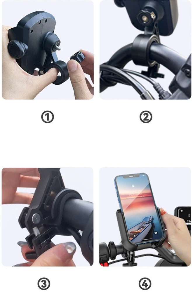 Telefono laikiklis dviračiui Joyroom JR-ZS431 juodas