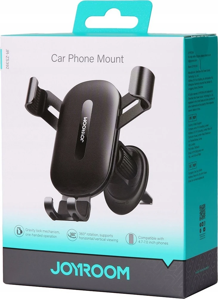 Automobilinis telefono laikiklis Joyroom JR-ZS392 (air vent) juodas