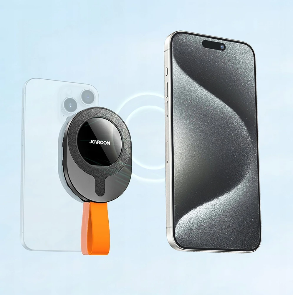 Joyroom JR-ZS393-S magnetinis laikiklis su siurbtukais 4,7–7 colių telefonui – juodas ir oranžinis