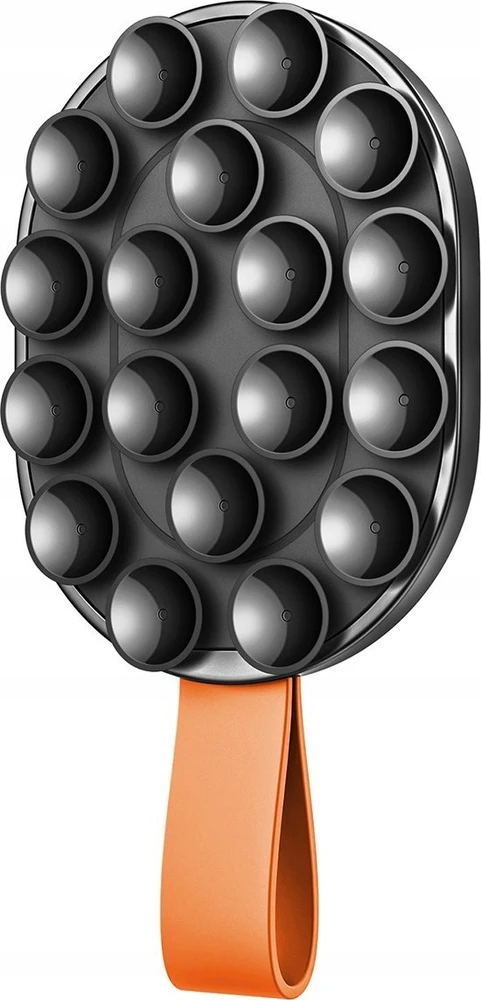 Joyroom JR-ZS393-S magnetinis laikiklis su siurbtukais 4,7–7 colių telefonui – juodas ir oranžinis