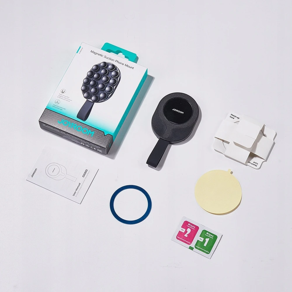 Joyroom JR-ZS393-S magnetinis laikiklis su siurbtukais 4,7–7 colių telefonui – juodas