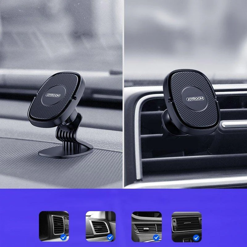 Automobilinis universalus telefono laikiklis Joyroom (JR-ZS202) tvirtinamas ant prietaisų skydelio, magnetinis juodas