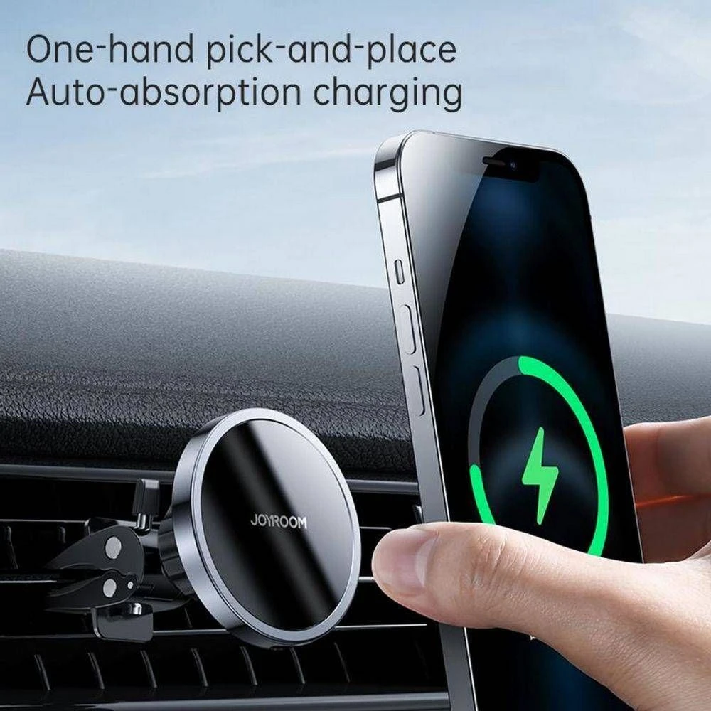 Automobilinis laikiklis-įkroviklis Joyroom JR-ZS240 MagSafe 15W juodas