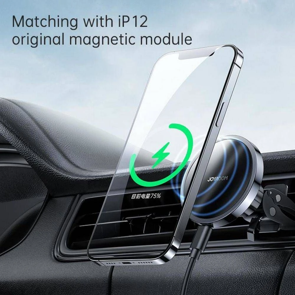 Automobilinis laikiklis-įkroviklis Joyroom JR-ZS240 MagSafe 15W juodas