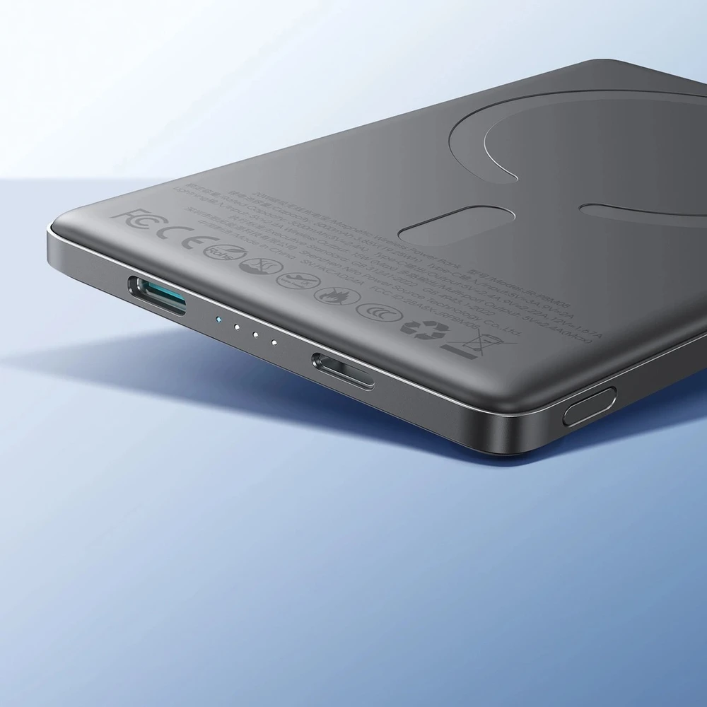 Powerbank Joyroom JR-PBM08 5000mAh 20W su belaidžiu įkrovimu – pilkos spalvos