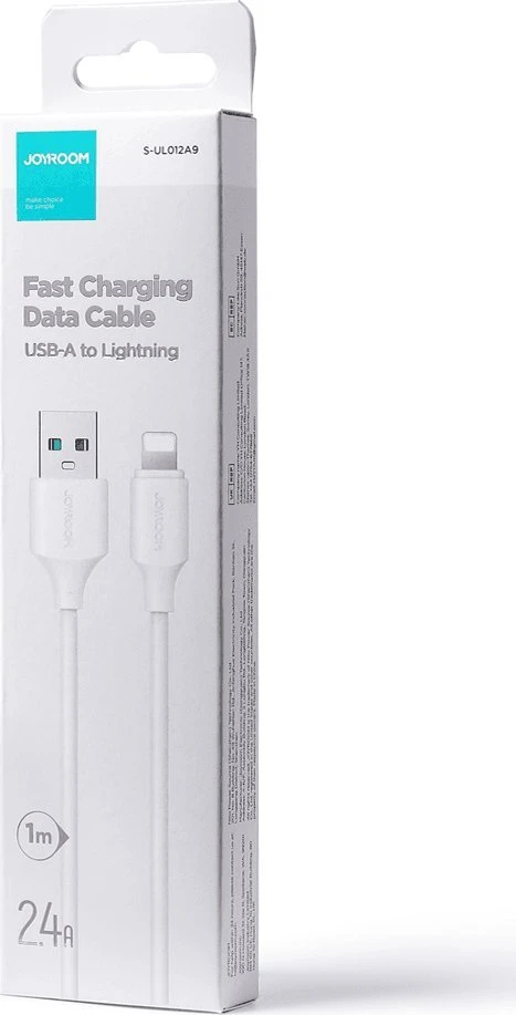 USB kabelis Joyroom S-UL012A9 USB į Lightning 2.4A 1.0m baltas