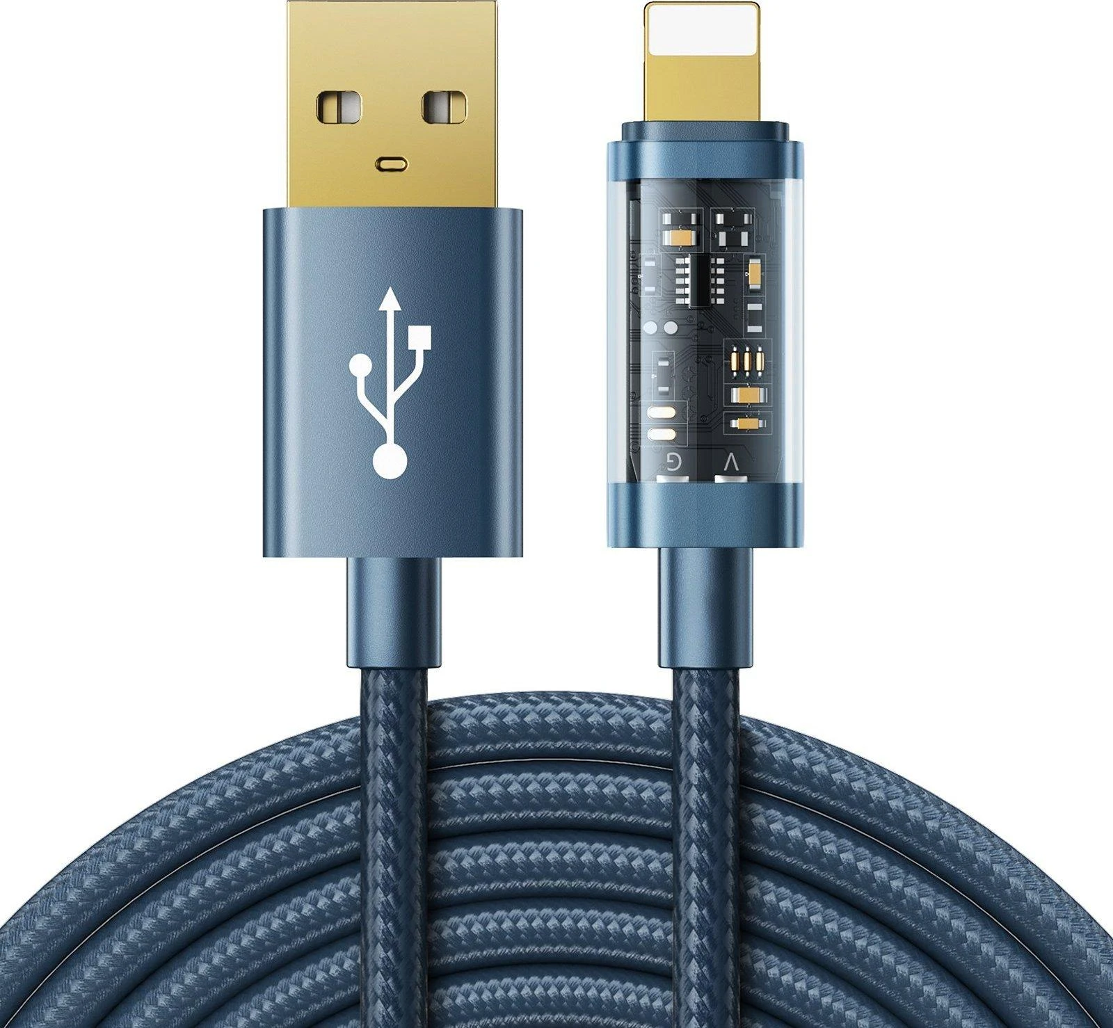 Duomenų kabelis prie USB-A / Lightning / 2.4A / 2m Joyroom S-UL012A20 (mėlynas)