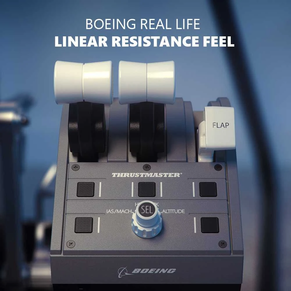 Žaidimų valdiklis Thrustmaster Joystick TCA quandrant boeing/edition, Pilkos spalvos