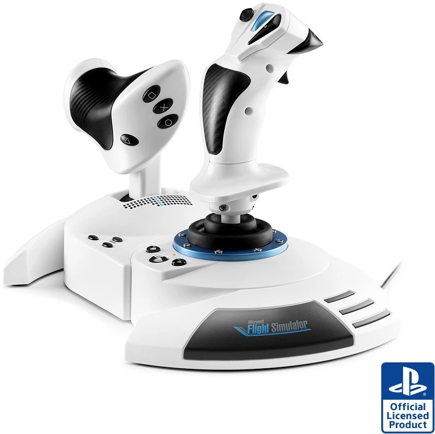 TRM Thrustmaster T.Flight Hotas 5 Microsoft Flight Simulator Edition Balta USB Skraidymo simuliatorius Skaitmeninis PC, PlayStation 5, PlayStation 4