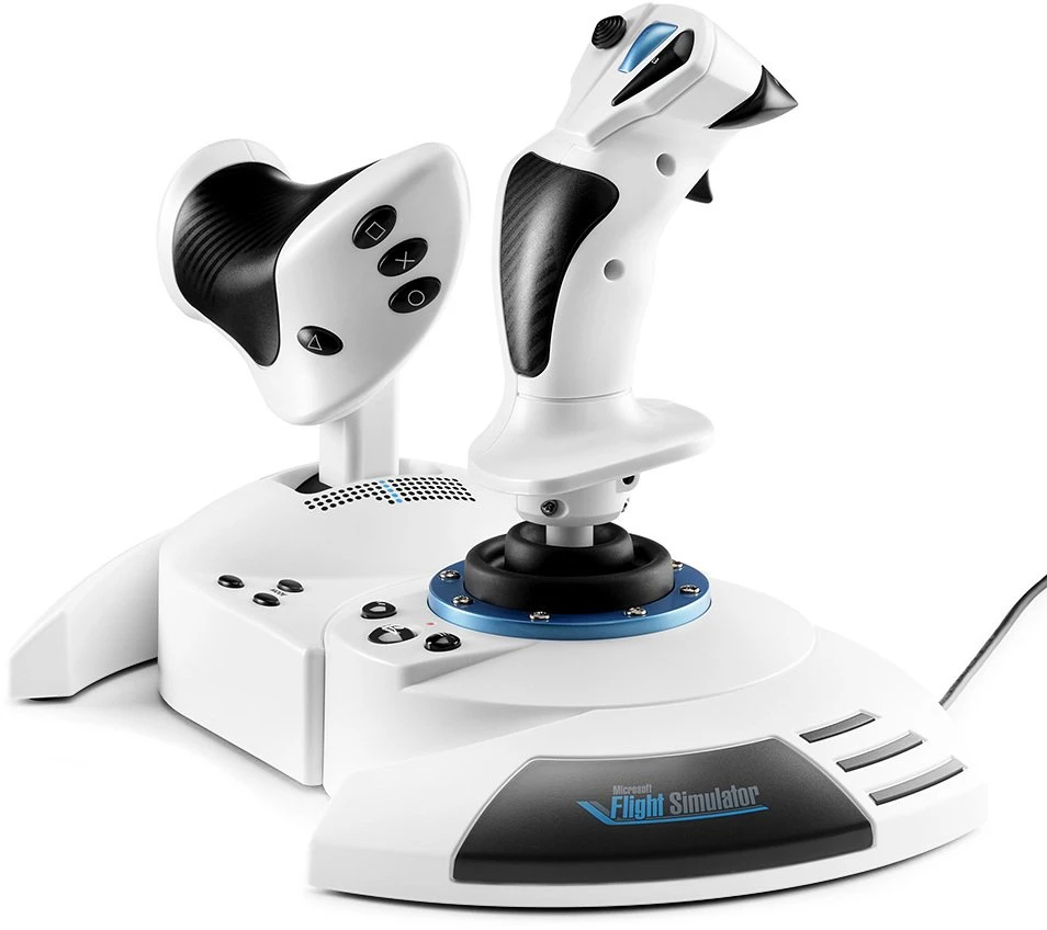 TRM Thrustmaster T.Flight Hotas 5 Microsoft Flight Simulator Edition Balta USB Skraidymo simuliatorius Skaitmeninis PC, PlayStation 5, PlayStation 4