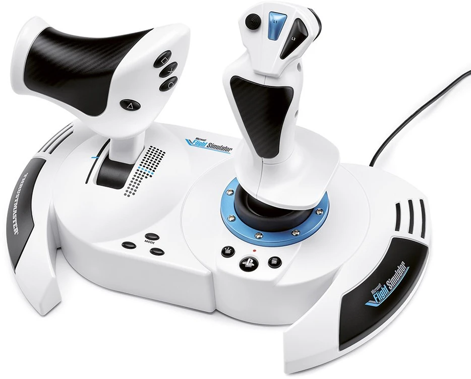 TRM Thrustmaster T.Flight Hotas 5 Microsoft Flight Simulator Edition Balta USB Skraidymo simuliatorius Skaitmeninis PC, PlayStation 5, PlayStation 4