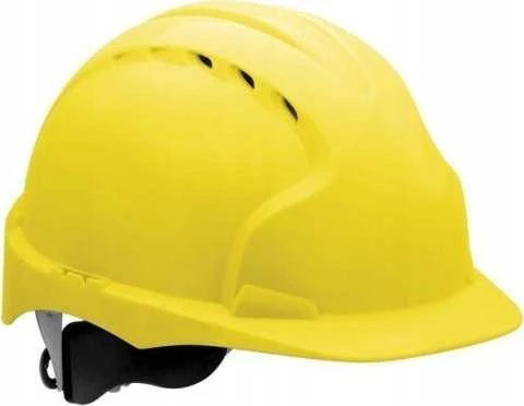 Geltonas JSP EVO3 ventiliuojamas saugos šalmas