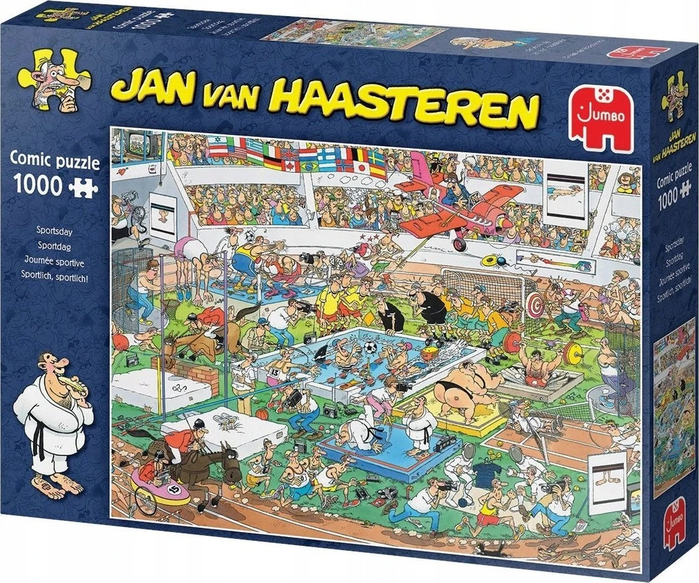 Dėlionė Jumbo Spiele Jumbo Jan van Haasteren Sportlich, sportlich! 1000 Teile Puzzle (81906)