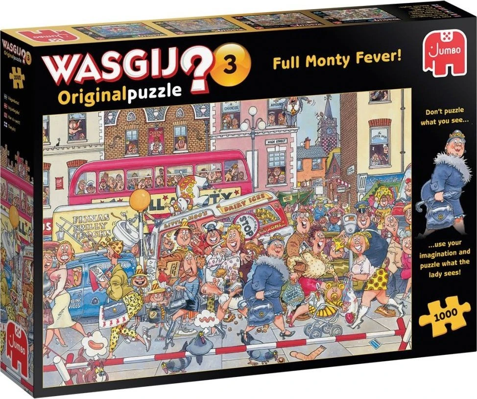 Dėlionė Jumbo Spiele Jumbo Wasgij Original 3- 3 Full Monty Fever 1000 Teile Puzzle (81923)