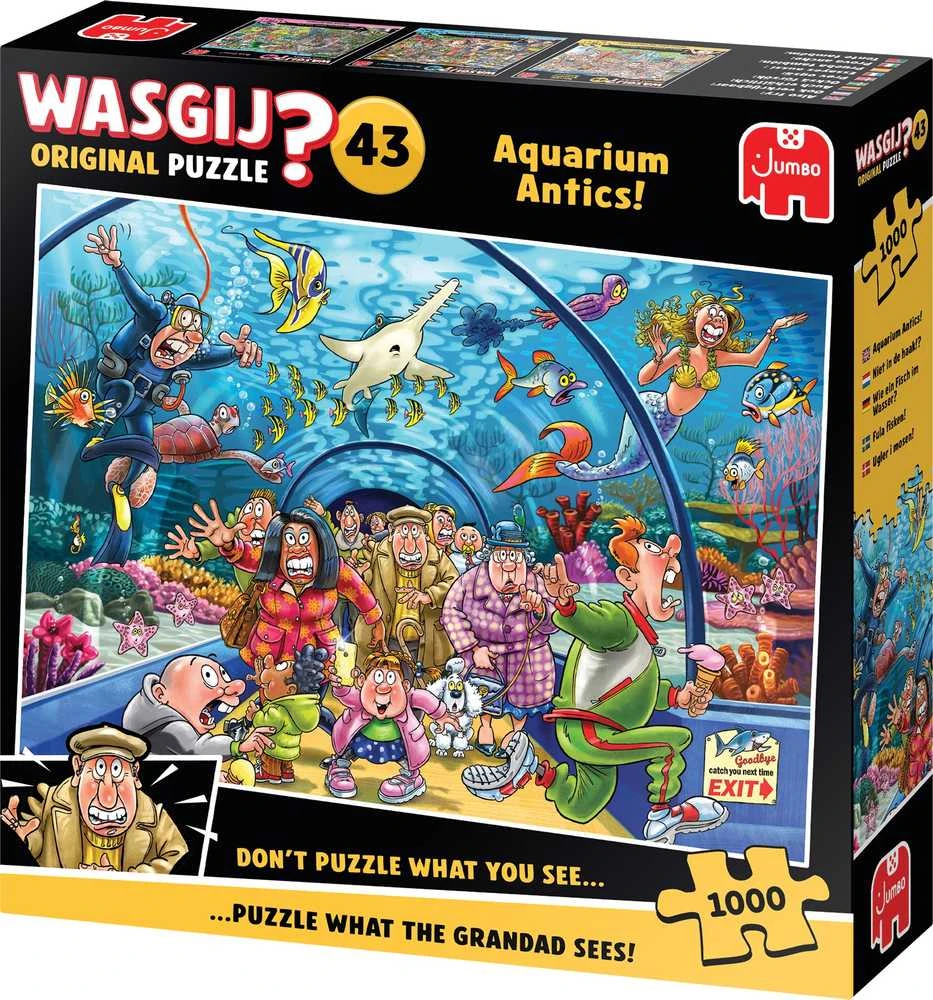 Dėlionė Wasgij - Original 43: Akvariumo išdaigos (1000 detalių)