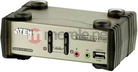 Jungiklis Aten 2-Port PS / 2-USB VGA / Audio KVMP Pereiti su OSD
