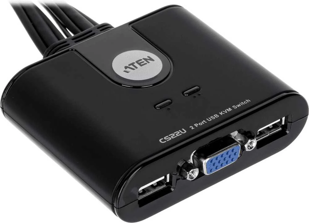 Aten 2 prievadų USB VGA kabelis KVM jungiklis su nuotolinio prievado parinkikliu | Aten | KVM kabelis KVM jungikliai CS22U Ieškoti produkto arba raktinio žodžio 2 prievadų USB VGA kabelis KVM jungiklis su nuotolinio prievado parinkikliu