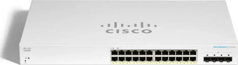 Šakotuvas Cisco CBS220 SMART 24-PORT GE FULL - POE 4X1G SFP