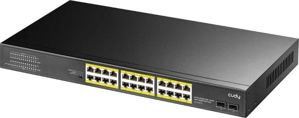 Šakotuvas Komutatorius - Cudy GS1028PS2 24-uostis Gigabit PoE Juodas