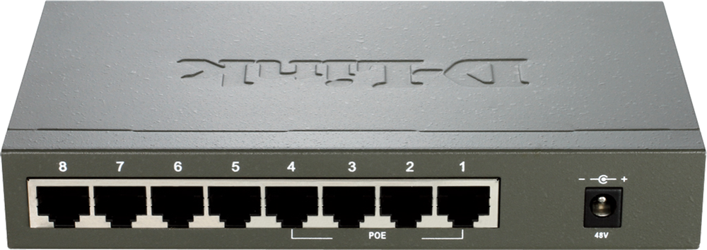 Šakotuvas D-LINK 8 prievadų Layer2 PoE greitasis eterneto jungiklis
